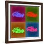 Porsche Pop Art 3-NaxArt-Framed Art Print