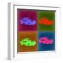 Porsche Pop Art 3-NaxArt-Framed Art Print