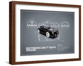 Porsche Speedster 1959 White-Mark Rogan-Framed Giclee Print