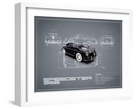 Porsche Speedster 1959 White-Mark Rogan-Framed Giclee Print