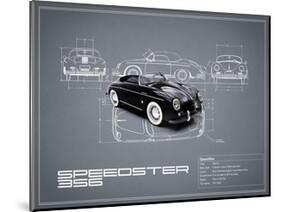 Porsche Speedster 1959 White-Mark Rogan-Mounted Giclee Print