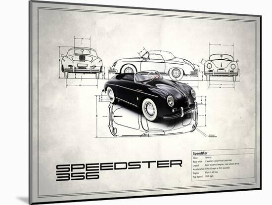 Porsche Speedster 1959-Mark Rogan-Mounted Art Print