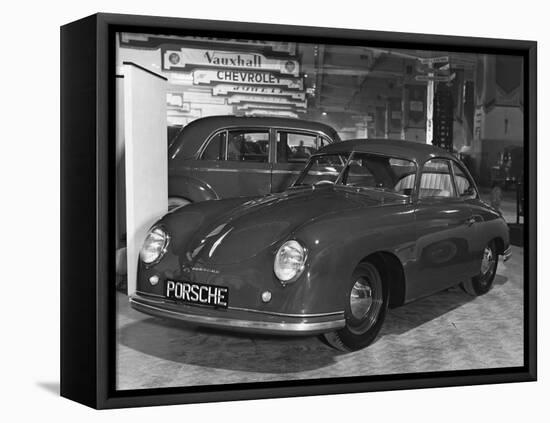 Porshe Automobile at the Motor Show-null-Framed Stretched Canvas