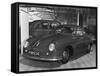 Porshe Automobile at the Motor Show-null-Framed Stretched Canvas