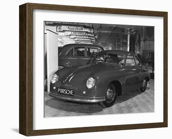 Porshe Automobile at the Motor Show-null-Framed Premium Photographic Print