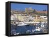 Port and Alcazaba, Almeria, Andalucia, Spain-Charles Bowman-Framed Stretched Canvas