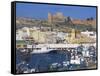 Port and Alcazaba, Almeria, Andalucia, Spain-Charles Bowman-Framed Stretched Canvas