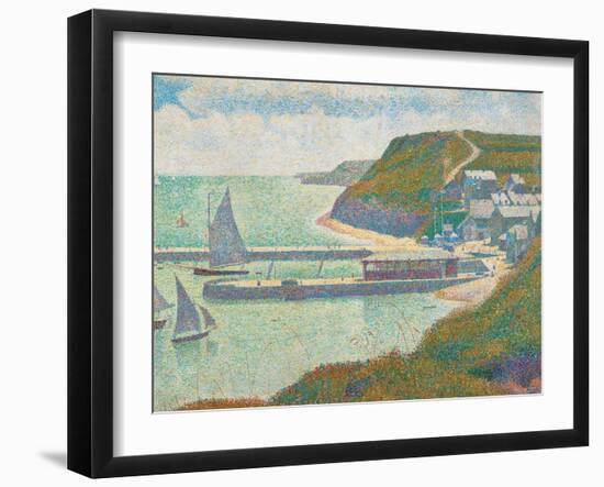 Port and Dock Calvados-Georges Seurat-Framed Art Print