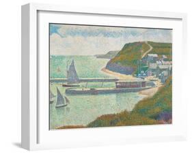Port and Dock Calvados-Georges Seurat-Framed Art Print