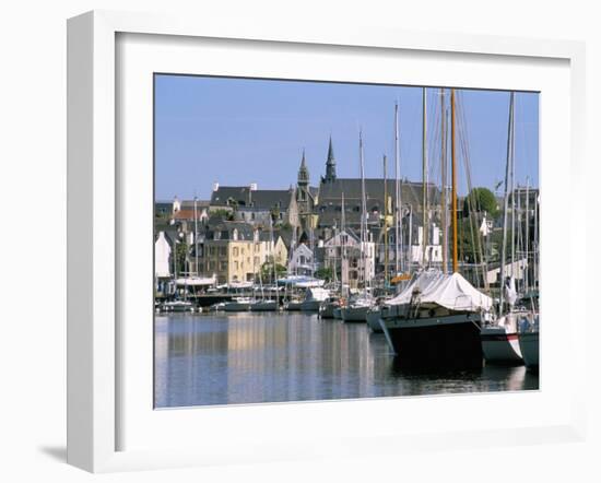 Port and Quarter of Saint Goustan, Town of Auray, Gulf of Morbihan, Brittany, France-Bruno Barbier-Framed Photographic Print