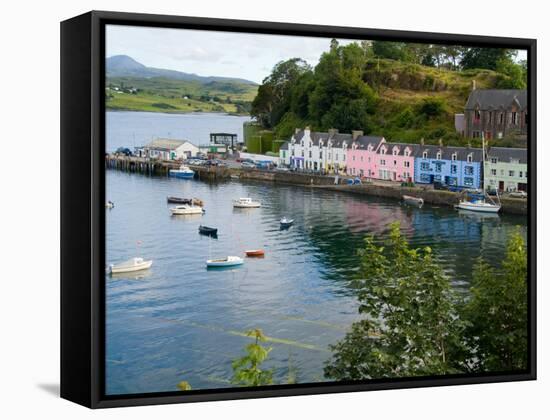 Port and Sailboats in Village of Portree, Isle of Skye, Western Highlands, Scotland-Bill Bachmann-Framed Stretched Canvas