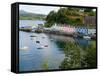 Port and Sailboats in Village of Portree, Isle of Skye, Western Highlands, Scotland-Bill Bachmann-Framed Stretched Canvas