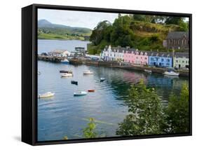 Port and Sailboats in Village of Portree, Isle of Skye, Western Highlands, Scotland-Bill Bachmann-Framed Stretched Canvas