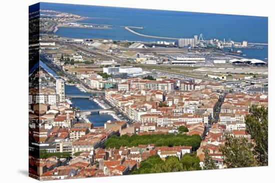 Port and Town, Sete, Herault, Languedoc-Roussillon Region, France, Europe-Guy Thouvenin-Stretched Canvas