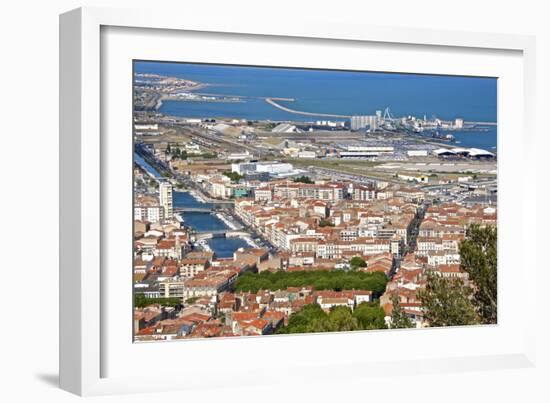 Port and Town, Sete, Herault, Languedoc-Roussillon Region, France, Europe-Guy Thouvenin-Framed Photographic Print