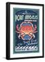 Port Angeles, Washington - Dungeness Crab Vintage Sign-Lantern Press-Framed Art Print