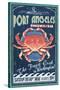 Port Angeles, Washington - Dungeness Crab Vintage Sign-Lantern Press-Stretched Canvas