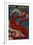 Port Angeles, Washington - Octopus Mosaic-Lantern Press-Framed Art Print