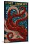 Port Angeles, Washington - Octopus Mosaic-Lantern Press-Stretched Canvas