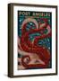 Port Angeles, Washington - Octopus Mosaic-Lantern Press-Framed Art Print