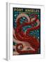 Port Angeles, Washington - Octopus Mosaic-Lantern Press-Framed Art Print