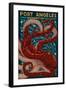 Port Angeles, Washington - Octopus Mosaic-Lantern Press-Framed Art Print