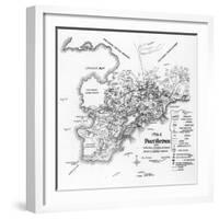 Port Arthur, Manchuria, Showing Japanese and Russian Fortifications, Russo-Japanese War, 1905-null-Framed Giclee Print