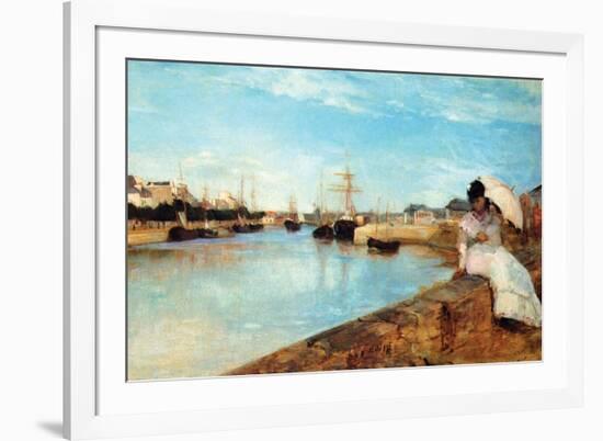 Port at Loby-Berthe Morisot-Framed Premium Giclee Print