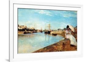 Port at Loby-Berthe Morisot-Framed Premium Giclee Print