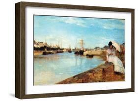 Port at Loby-Berthe Morisot-Framed Art Print