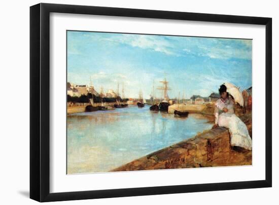 Port at Loby-Berthe Morisot-Framed Art Print