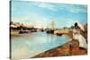 Port at Loby-Berthe Morisot-Stretched Canvas