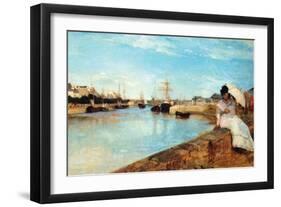 Port At Loby-Berthe Morisot-Framed Art Print
