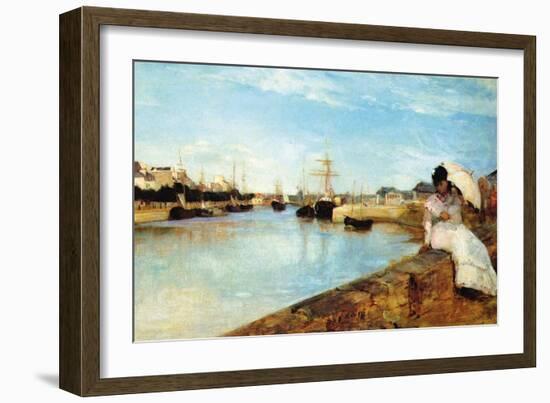 Port At Loby-Berthe Morisot-Framed Art Print