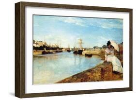 Port At Loby-Berthe Morisot-Framed Art Print