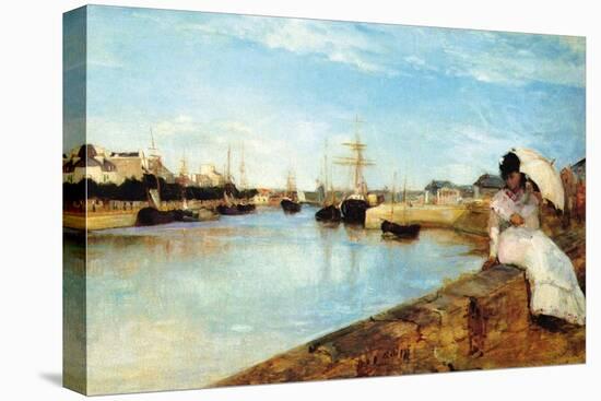 Port At Loby-Berthe Morisot-Stretched Canvas