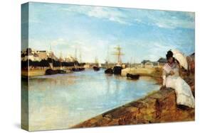 Port At Loby-Berthe Morisot-Stretched Canvas