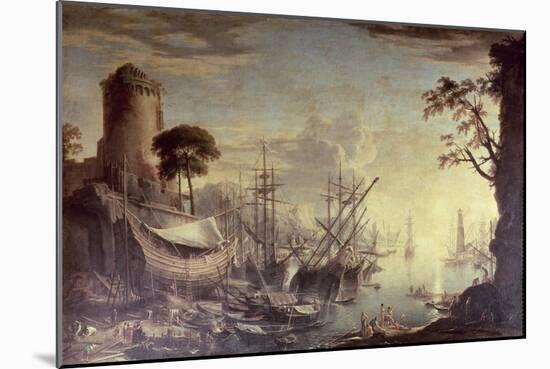 Port at Sunset-Salvator Rosa-Mounted Giclee Print