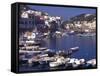 Port at Village of Ponza, Pontine Islands, Italy-Connie Ricca-Framed Stretched Canvas