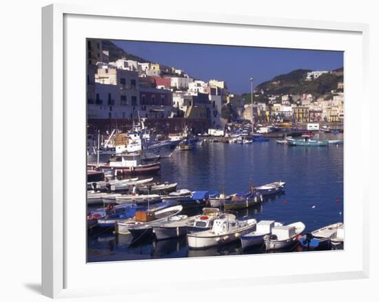 Port at Village of Ponza, Pontine Islands, Italy-Connie Ricca-Framed Photographic Print