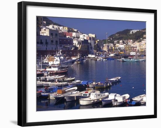 Port at Village of Ponza, Pontine Islands, Italy-Connie Ricca-Framed Photographic Print