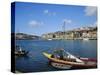 Port Barge on the Douro River, Porto (Oporto), Portugal, Europe-Fraser Hall-Stretched Canvas