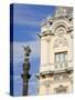 Port Building and Columbus Monument, Port Vell District, Barcelona, Catalonia, Spain, Europe-Richard Cummins-Stretched Canvas