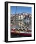 Port Carrying Barcos, Porto, Portugal-Alan Copson-Framed Photographic Print