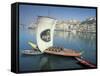 Port Carrying Barcos, Porto, Portugal-Peter Adams-Framed Stretched Canvas