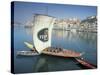 Port Carrying Barcos, Porto, Portugal-Peter Adams-Stretched Canvas