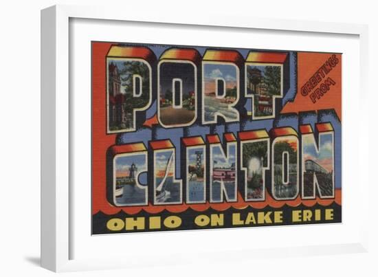 Port Clinton, Ohio - Lake Erie-Lantern Press-Framed Art Print