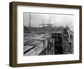 Port Commission Dock, Seattle, Undated-Asahel Curtis-Framed Giclee Print