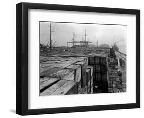 Port Commission Dock, Seattle, Undated-Asahel Curtis-Framed Giclee Print