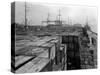 Port Commission Dock, Seattle, Undated-Asahel Curtis-Stretched Canvas